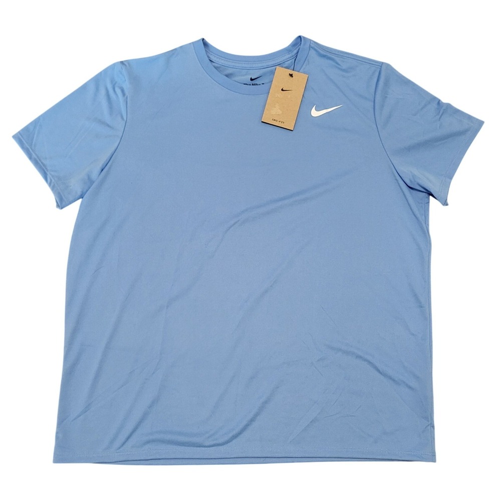 Nike Womens Dri-FIT Training T-Shirt Light Blue DX0687-413 XL NWT Lightweight